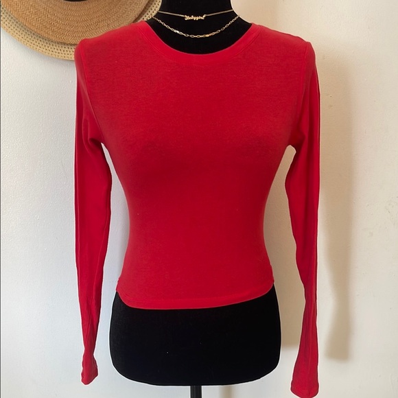 MADRAG | Women’s Red Crew Neck Long Sleeve Bodysuit Size Medium - Picture 1 of 4